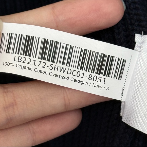 Quince Organic Cotton Oversized Cardigan Navy Size Small - Picture 5 of 6